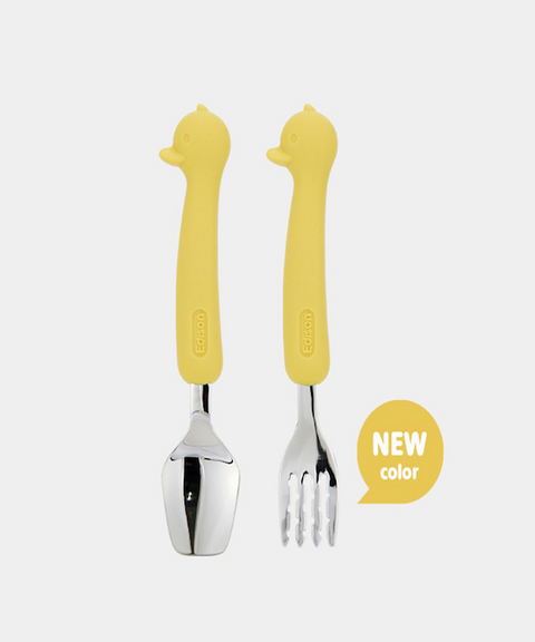 Edison - Silicone Spoon & Fork Case Set for Baby