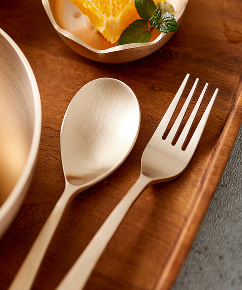 Premium Copper Kids Cutlery Set (Spoon & Fork)