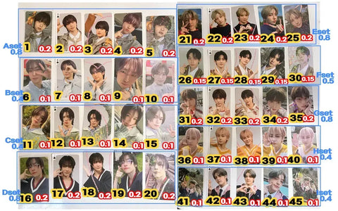 &TEAM photocard W:CARRIER, Samidare, Aoarashi, Yukiakari photocard unreleased
