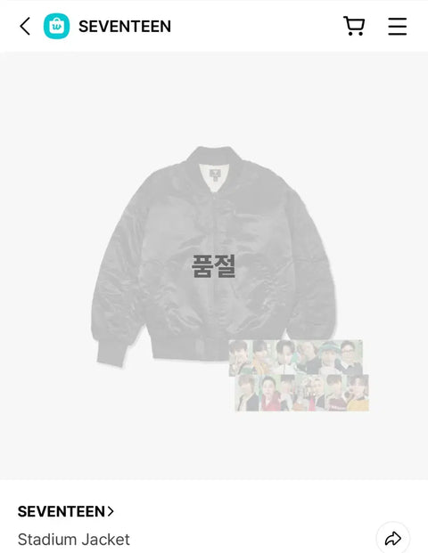 (2-Piece Set) Vernon Seventeen Caratland Carat Zone Carat Land Stadium Jacket Special Edition Photocard