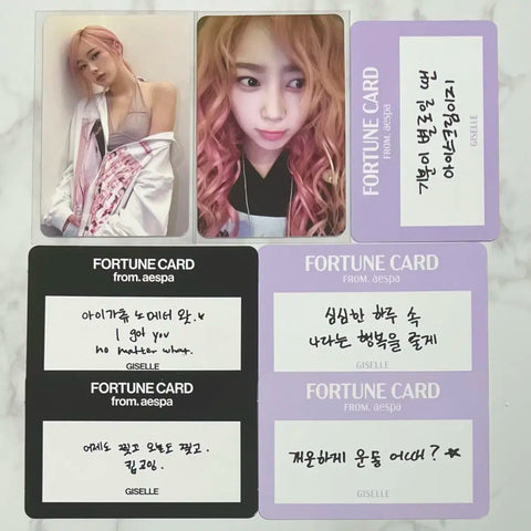 aespa Giselle photocard bundle Fortune Fortune card aespa Giselle Drama Armageddon concert